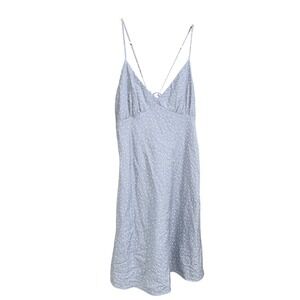 Madewell Women's Dress Size 4 Blue Polka‎ Dot Sleeveless Mini Sundress Summer